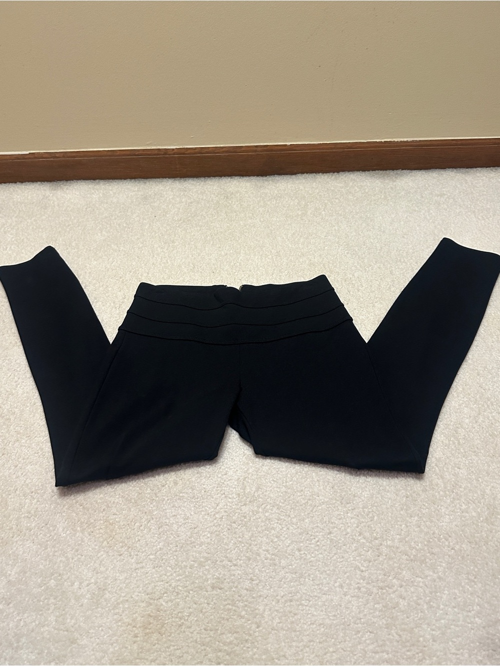 Arden B Black Ponte Knit Skinny Pull-On Pants